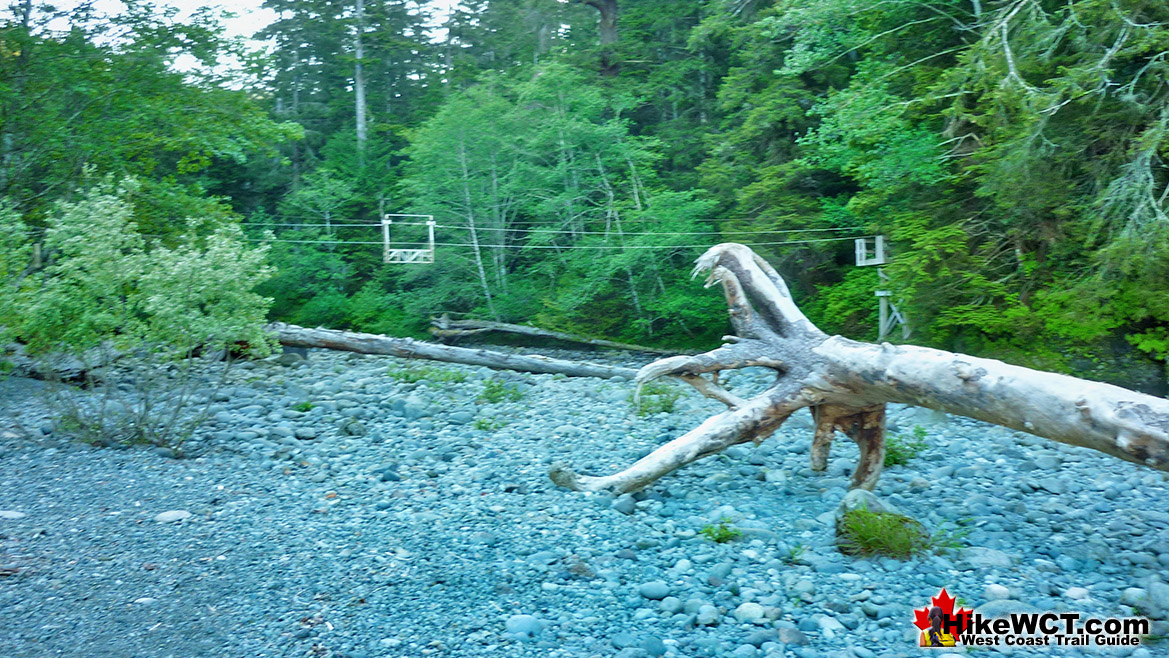 Camper Creek Cable Car Crossing at 62.2km