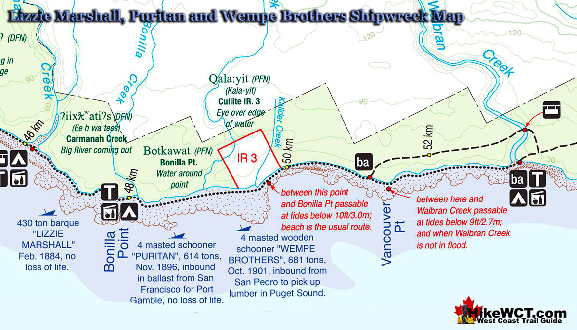 Lizzie Marshall Shipwreck West Coast Trail